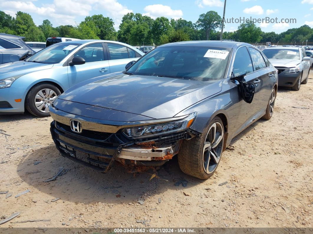 2020 Honda Accord Sport 2.0t Gray vin: 1HGCV2F38LA023697