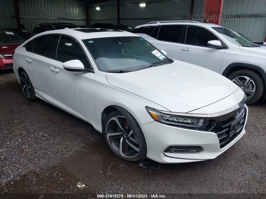 2018 Honda Accord Sedan Sport 2.0t White vin: 1HGCV2F39JA015041