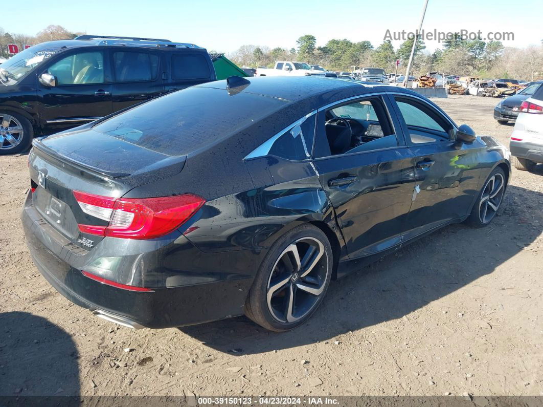 2018 Honda Accord Sport 2.0t Black vin: 1HGCV2F39JA029280