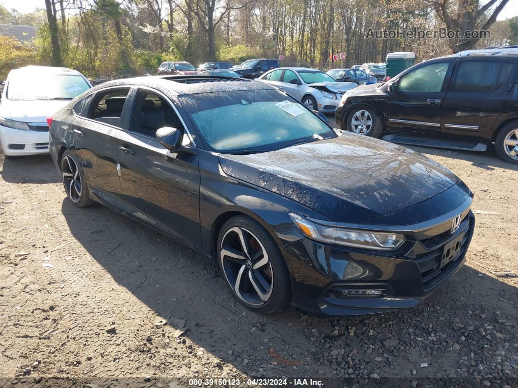 2018 Honda Accord Sport 2.0t Black vin: 1HGCV2F39JA029280