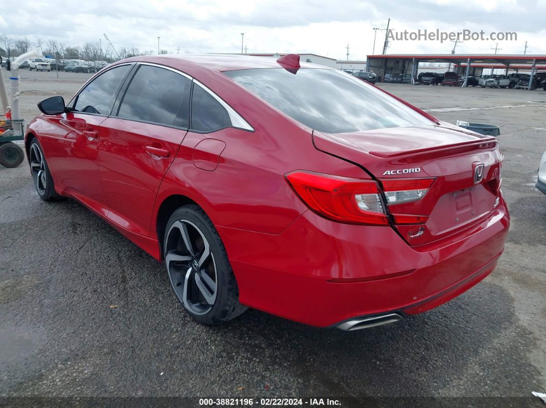 2018 Honda Accord Sport 2.0t Красный vin: 1HGCV2F39JA045785