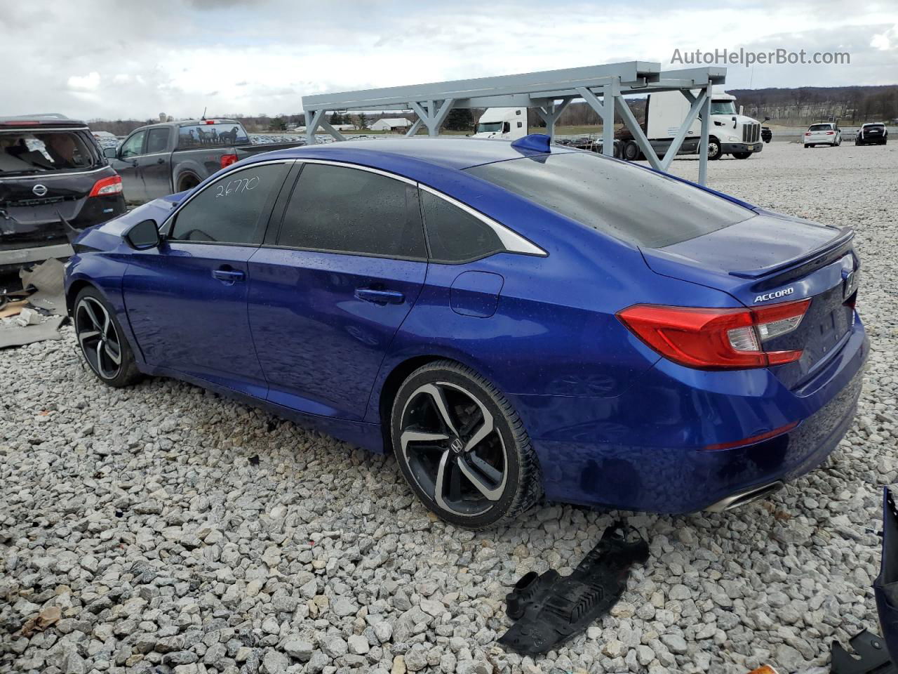 2019 Honda Accord Sport Blue vin: 1HGCV2F39KA026770