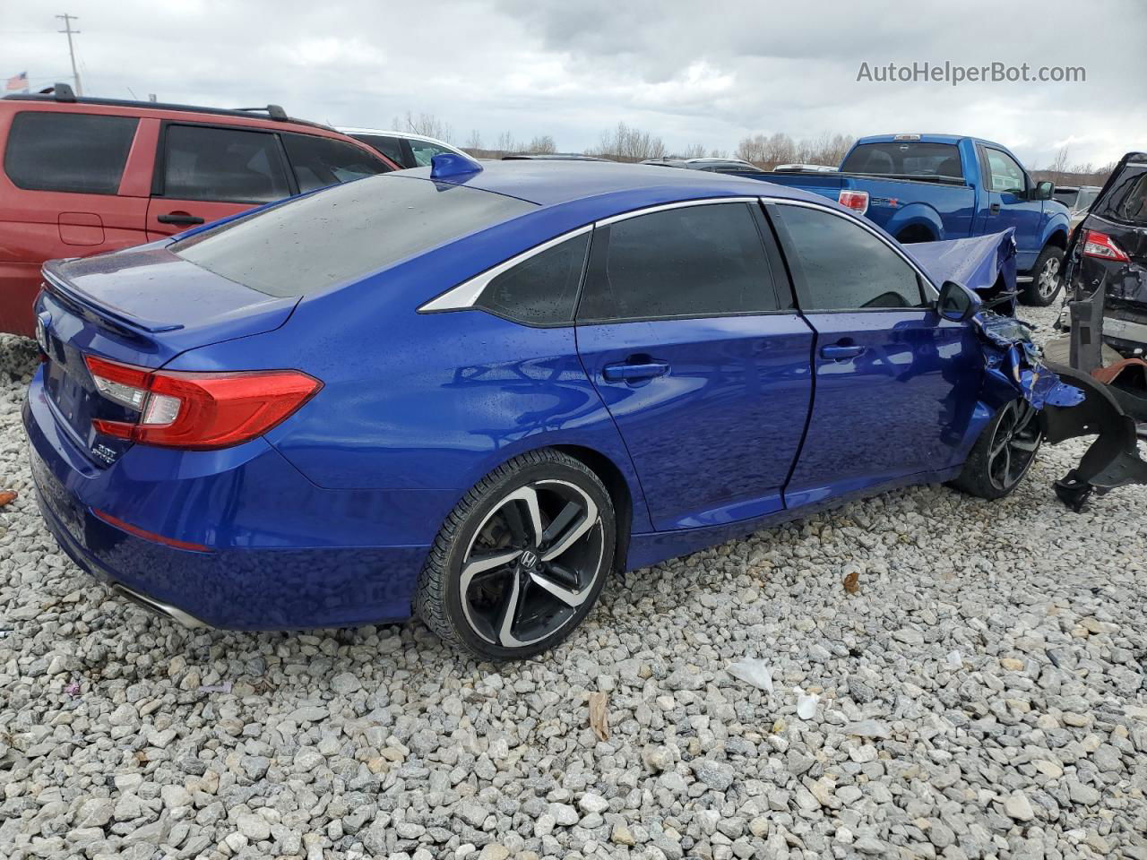 2019 Honda Accord Sport Blue vin: 1HGCV2F39KA026770