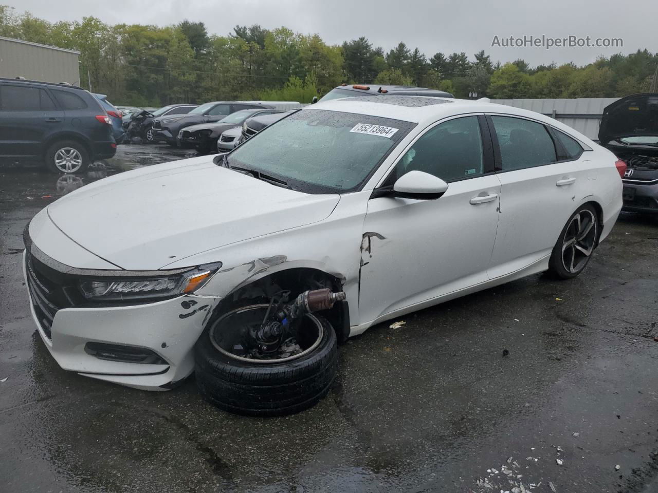 2020 Honda Accord Sport White vin: 1HGCV2F39LA007041