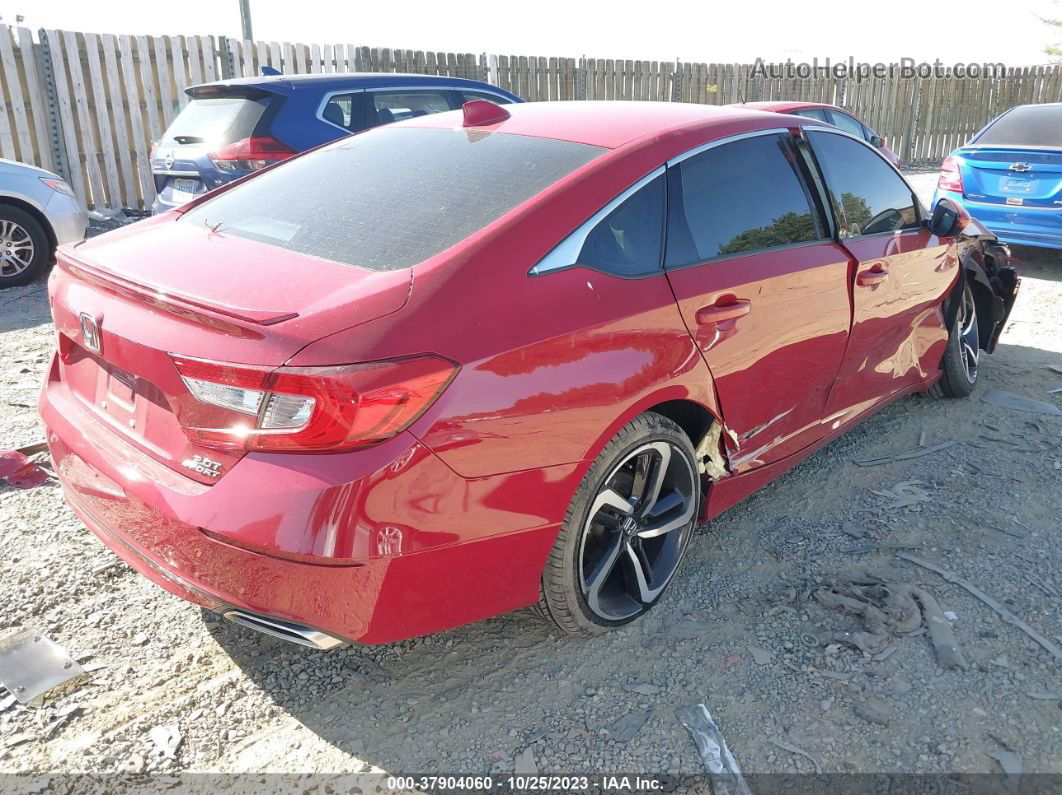 2020 Honda Accord Sport 2.0t Red vin: 1HGCV2F39LA021229