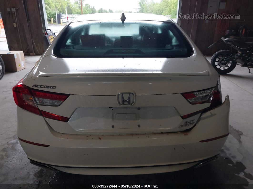 2018 Honda Accord Sport 2.0t White vin: 1HGCV2F3XJA013752