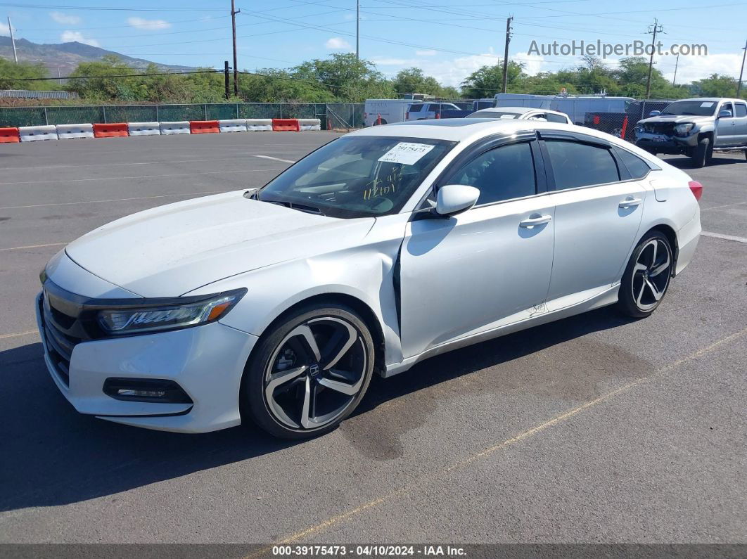 2019 Honda Accord Sport 2.0t White vin: 1HGCV2F3XKA000131