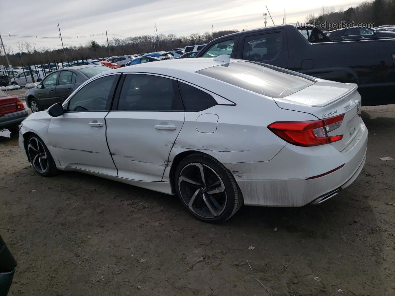 2019 Honda Accord Sport White vin: 1HGCV2F3XKA017995