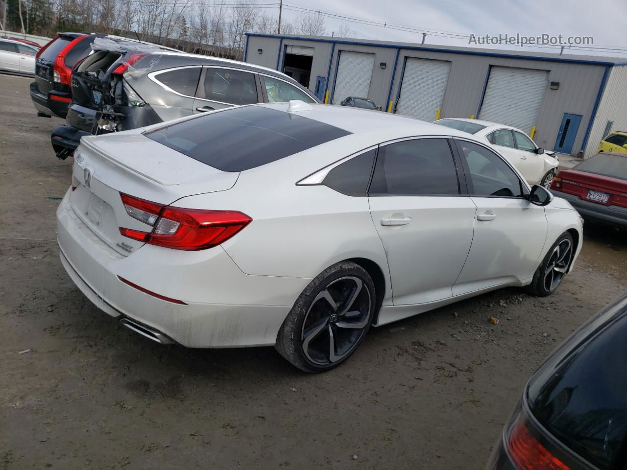 2019 Honda Accord Sport White vin: 1HGCV2F3XKA017995