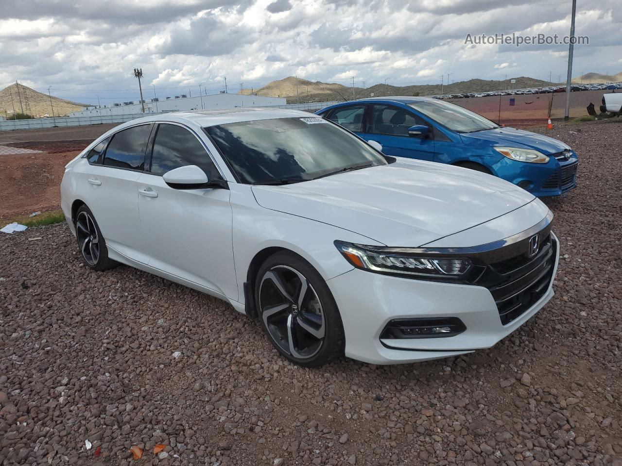 2019 Honda Accord Sport White vin: 1HGCV2F3XKA034683