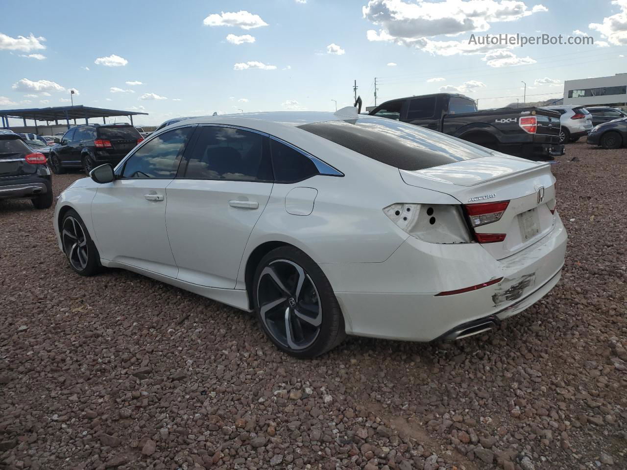 2019 Honda Accord Sport White vin: 1HGCV2F3XKA034683