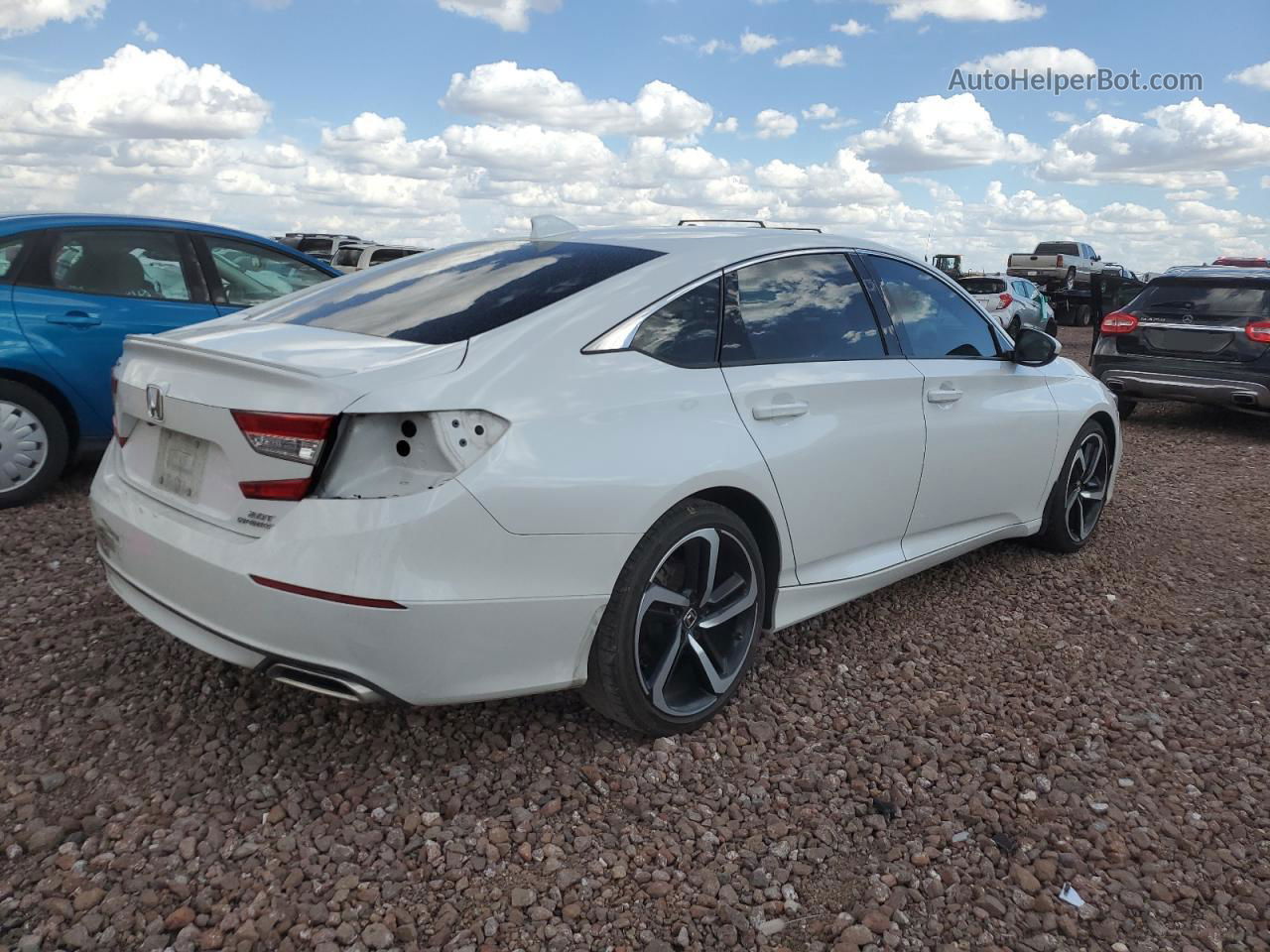 2019 Honda Accord Sport White vin: 1HGCV2F3XKA034683