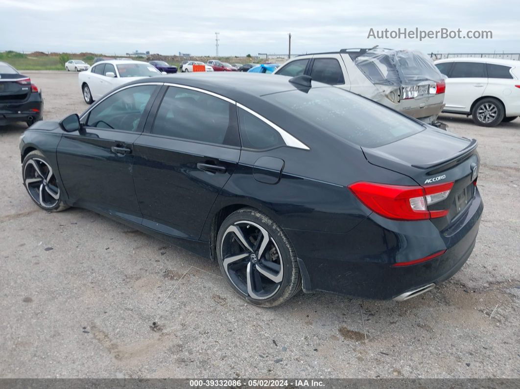 2020 Honda Accord Sport 2.0t Black vin: 1HGCV2F3XLA007209