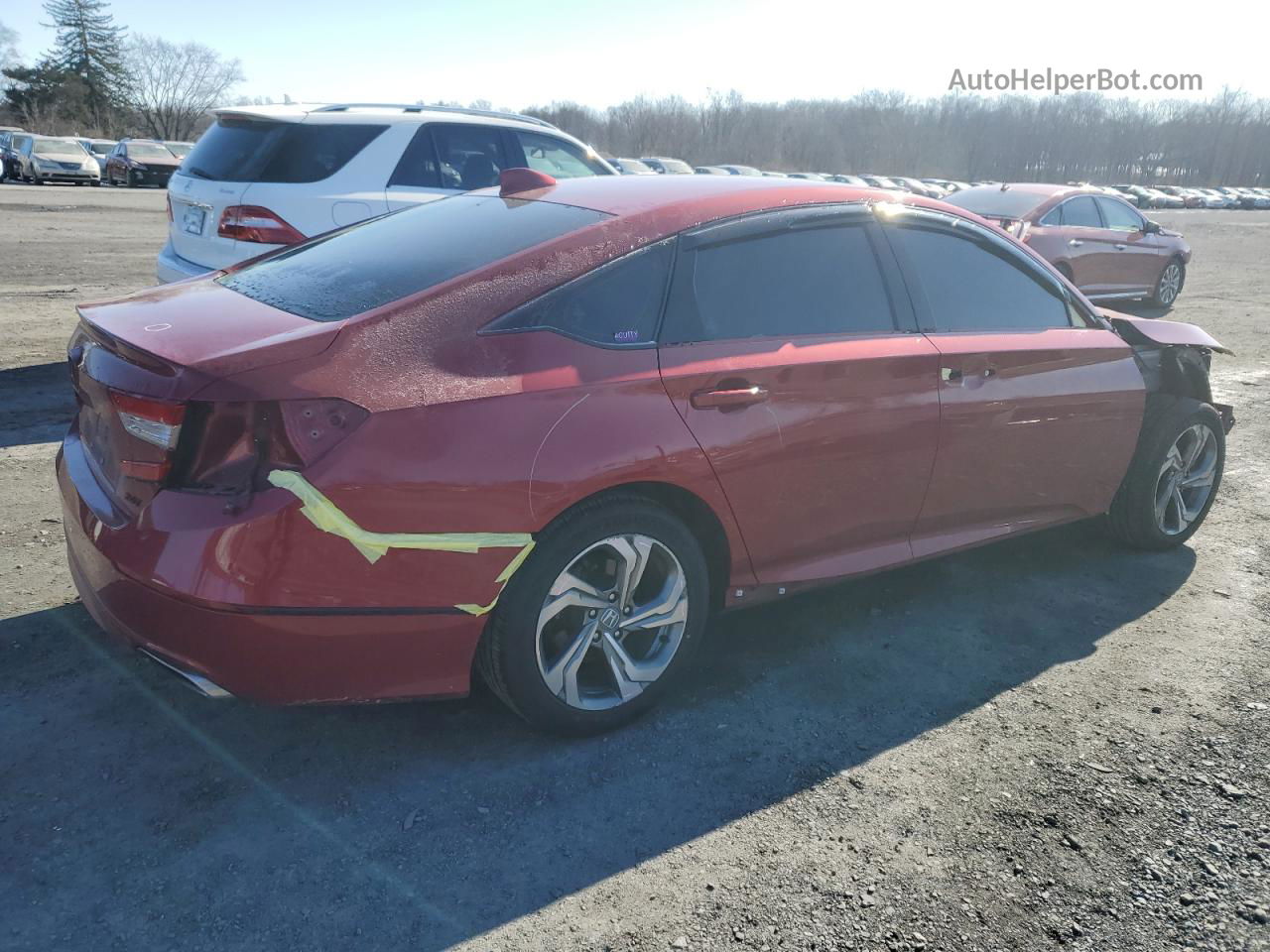 2018 Honda Accord Exl Red vin: 1HGCV2F53JA030006