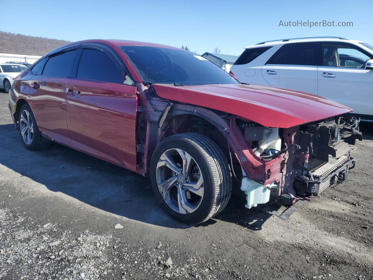 2018 Honda Accord Exl Red vin: 1HGCV2F53JA030006