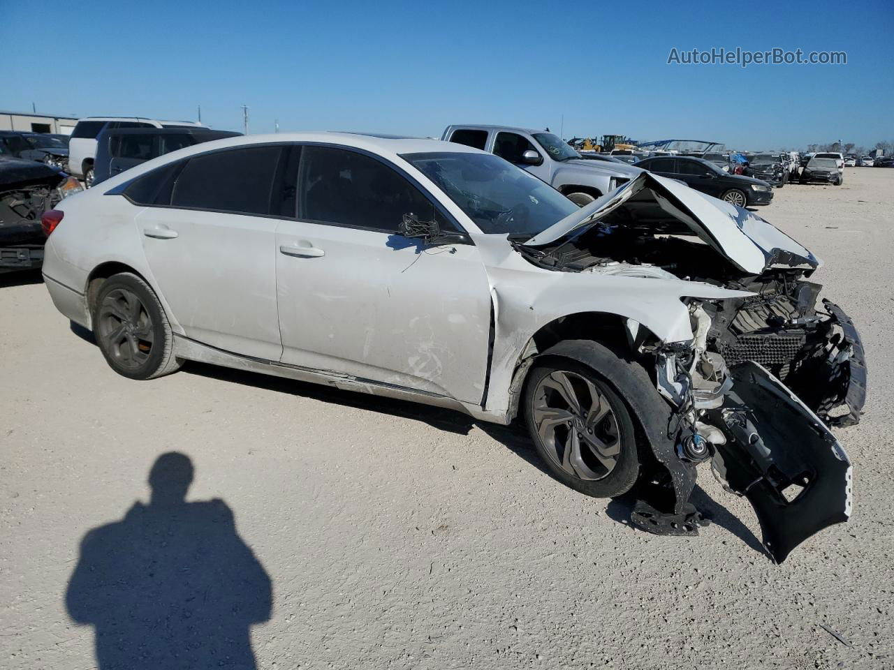 2018 Honda Accord Exl White vin: 1HGCV2F54JA033156