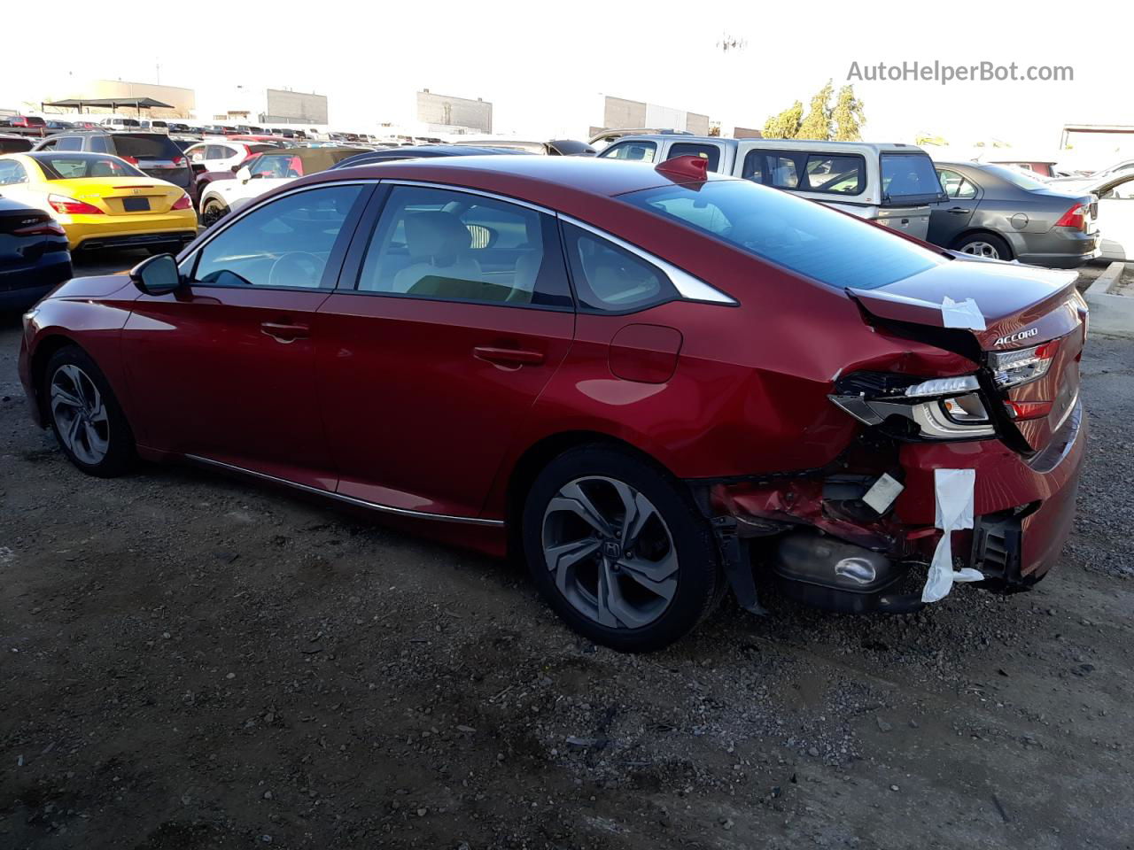 2018 Honda Accord Exl Burgundy vin: 1HGCV2F57JA009482