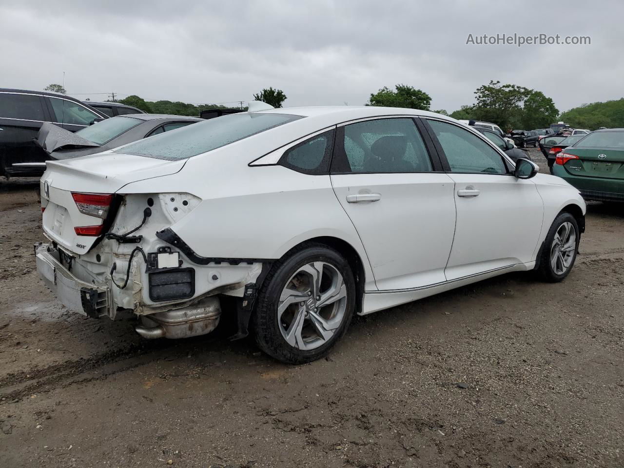 2019 Honda Accord Exl White vin: 1HGCV2F59KA022333