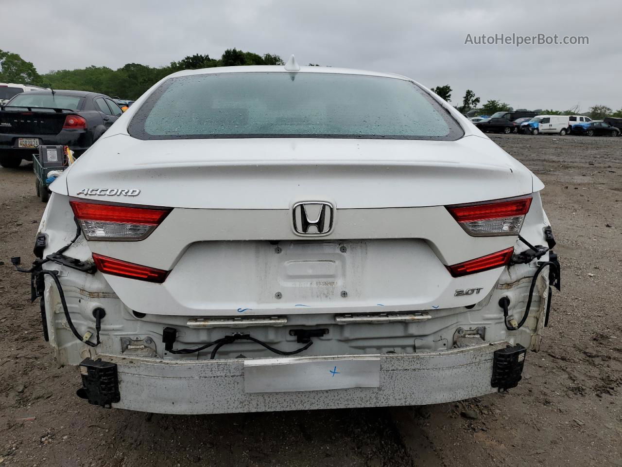 2019 Honda Accord Exl White vin: 1HGCV2F59KA022333