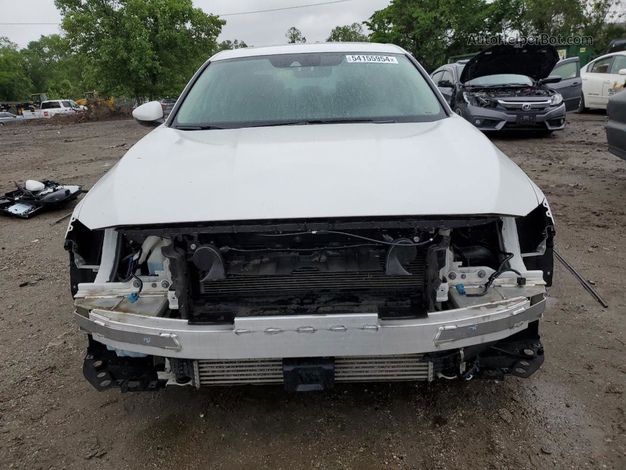 2019 Honda Accord Exl White vin: 1HGCV2F59KA022333