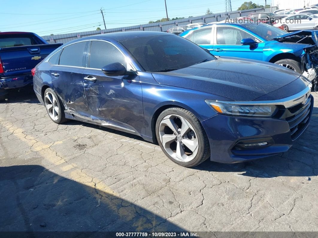 2018 Honda Accord Touring 2.0t Blue vin: 1HGCV2F93JA006596