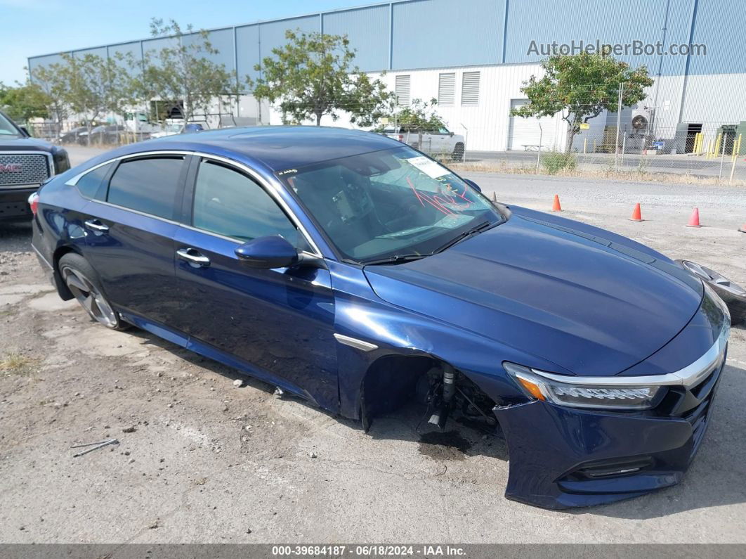 2018 Honda Accord Touring 2.0t Blue vin: 1HGCV2F93JA032163