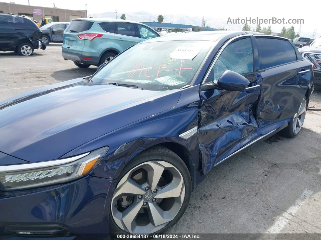 2018 Honda Accord Touring 2.0t Blue vin: 1HGCV2F93JA032163