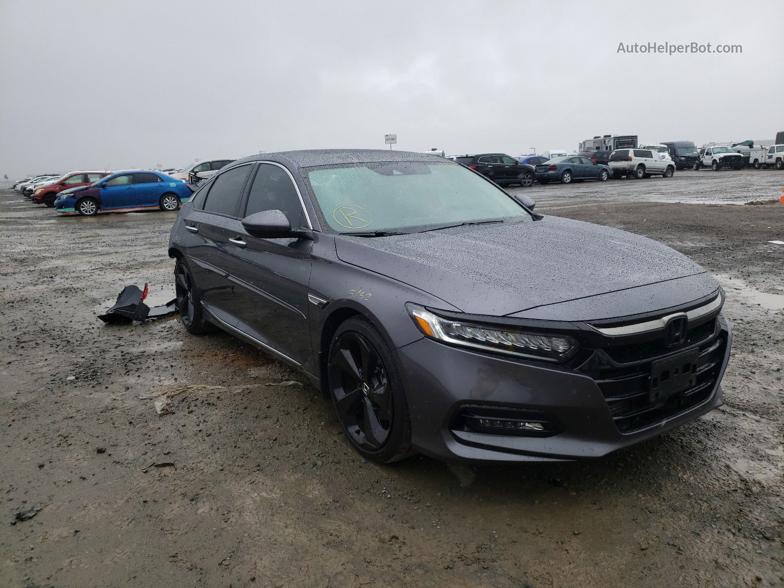 2018 Honda Accord Touring Gray vin: 1HGCV2F93JA044667