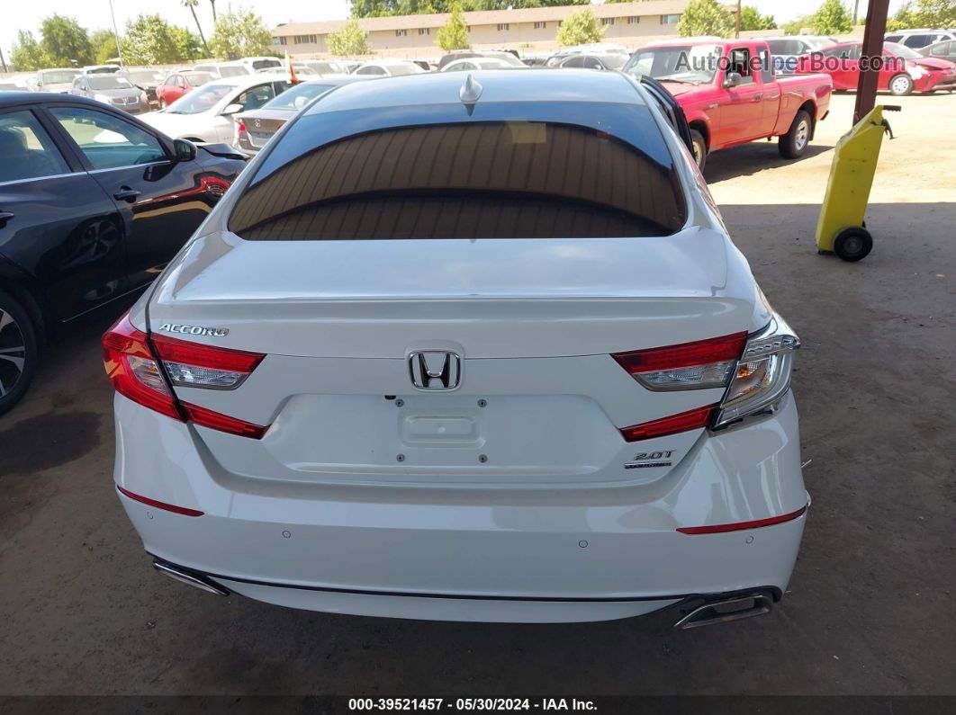 2019 Honda Accord Touring 2.0t White vin: 1HGCV2F96KA021207