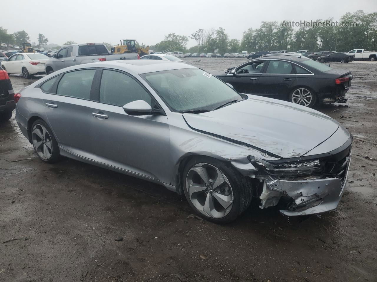 2019 Honda Accord Touring Silver vin: 1HGCV2F98KA013030