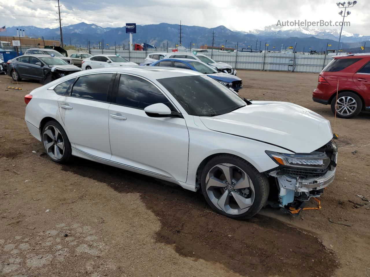 2020 Honda Accord Touring White vin: 1HGCV2F98LA002885