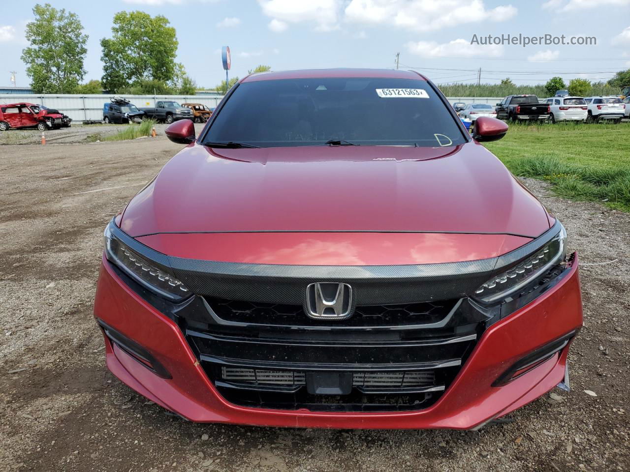 2019 Honda Accord Touring Красный vin: 1HGCV2F99KA027177