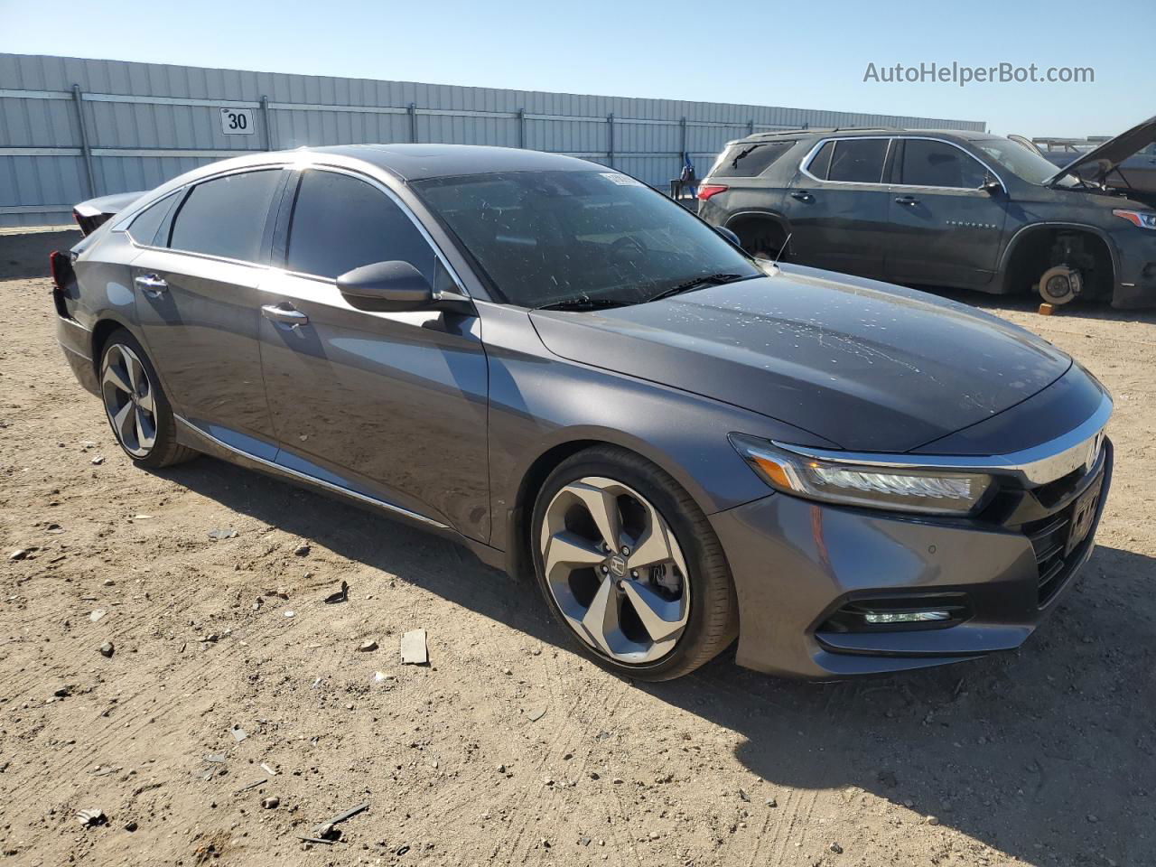 2019 Honda Accord Touring Gray vin: 1HGCV2F9XKA014020