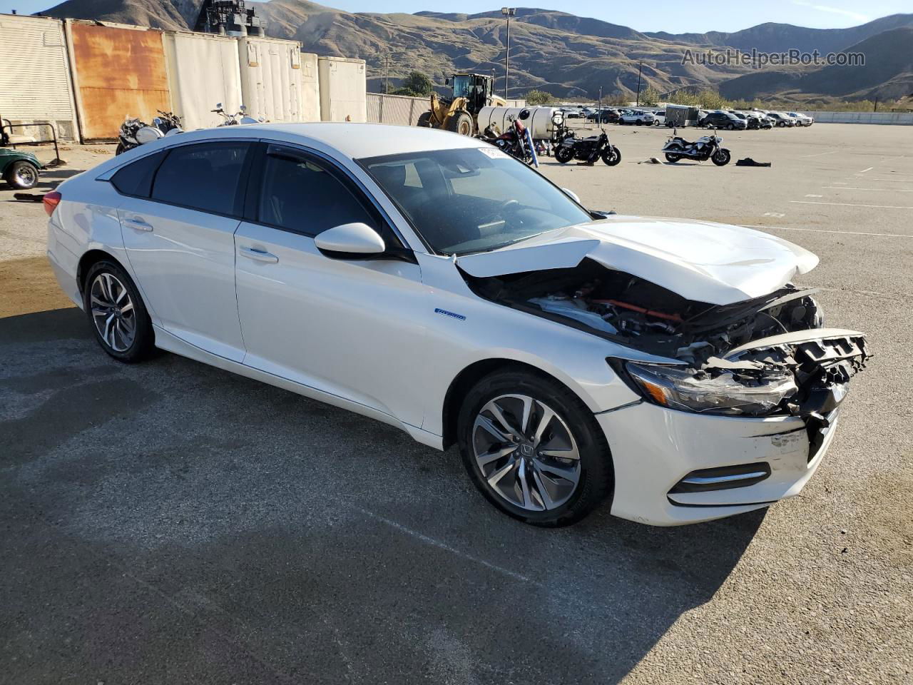 2019 Honda Accord Hybrid White vin: 1HGCV3F10KA001440