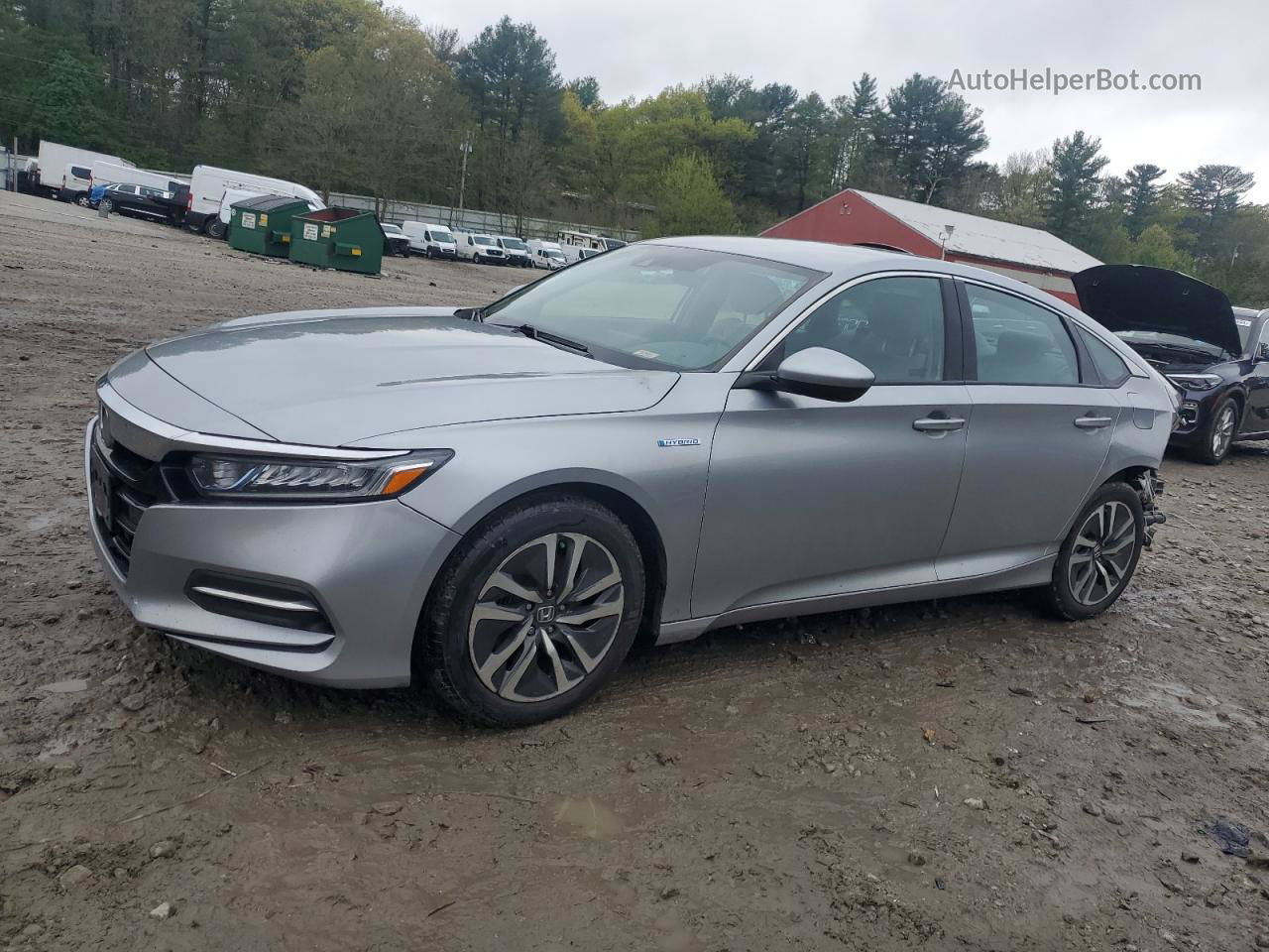 2019 Honda Accord Hybrid Silver vin: 1HGCV3F14KA005197