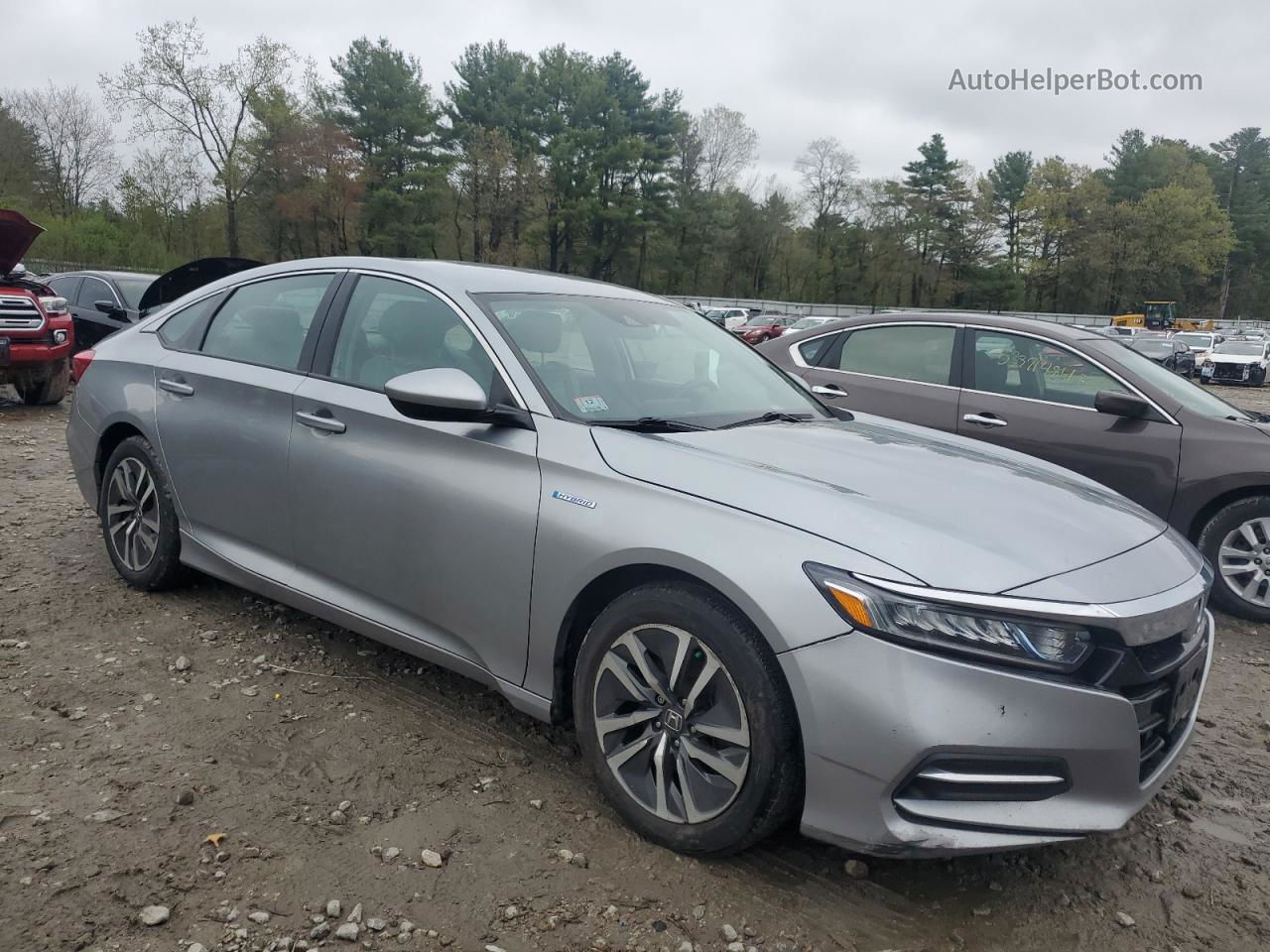 2019 Honda Accord Hybrid Silver vin: 1HGCV3F14KA005197