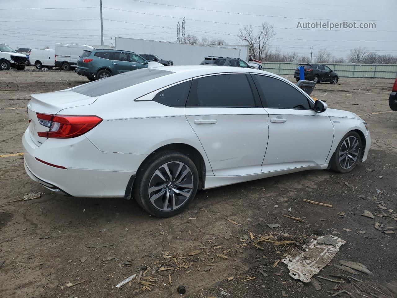 2019 Honda Accord Hybrid White vin: 1HGCV3F14KA011355