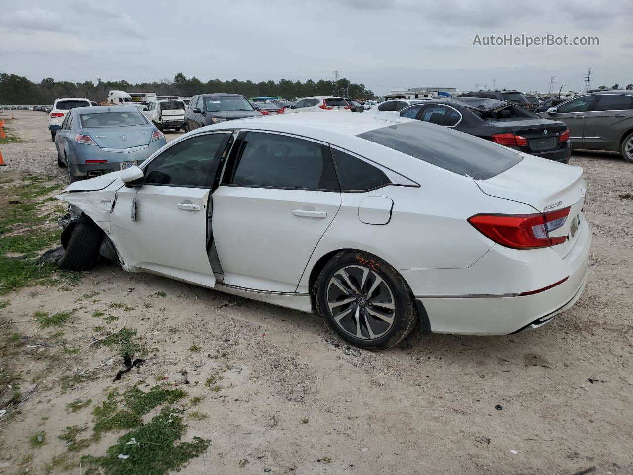 2019 Honda Accord Hybrid Ex White vin: 1HGCV3F46KA017880