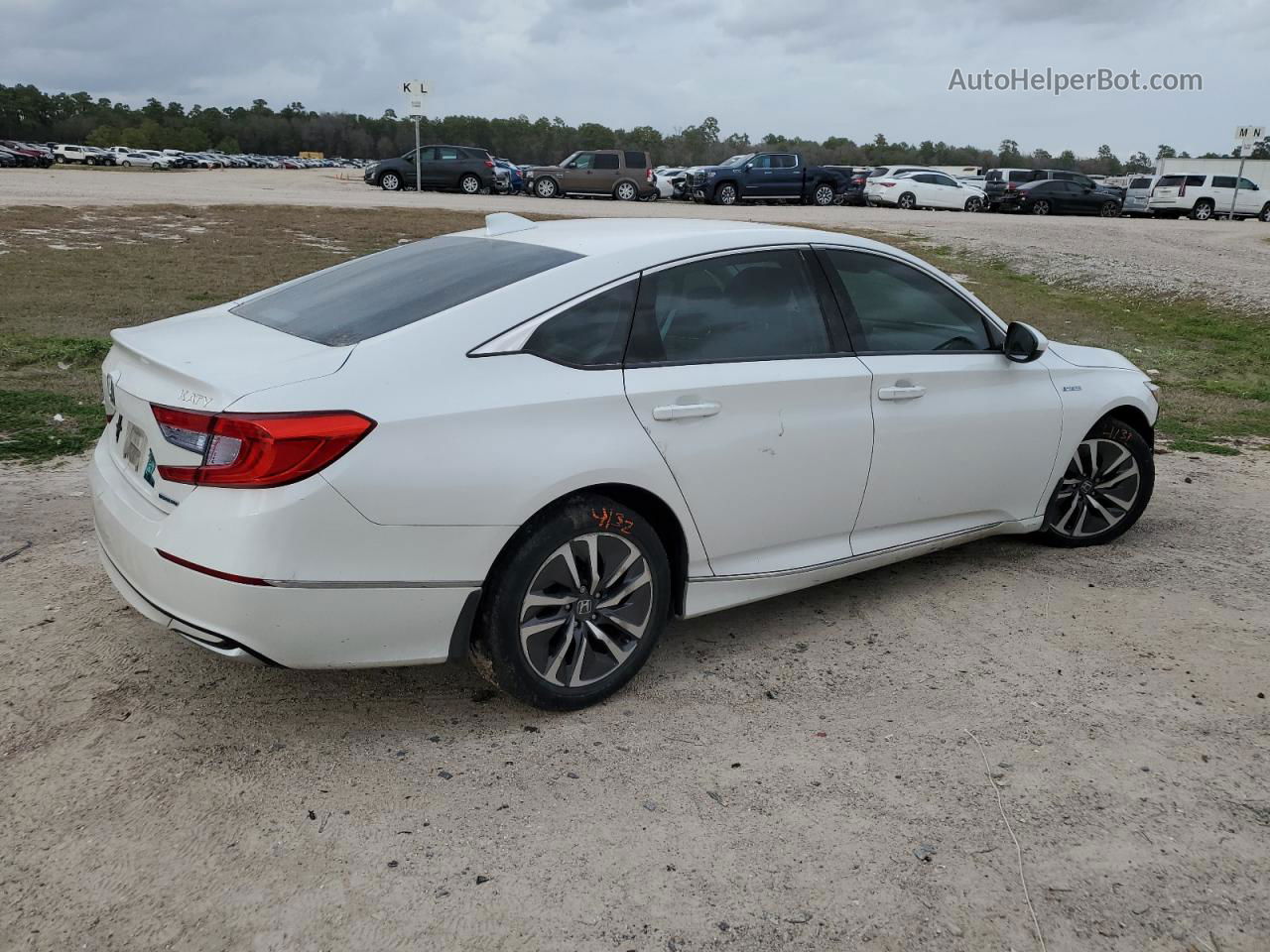 2019 Honda Accord Hybrid Ex White vin: 1HGCV3F46KA017880