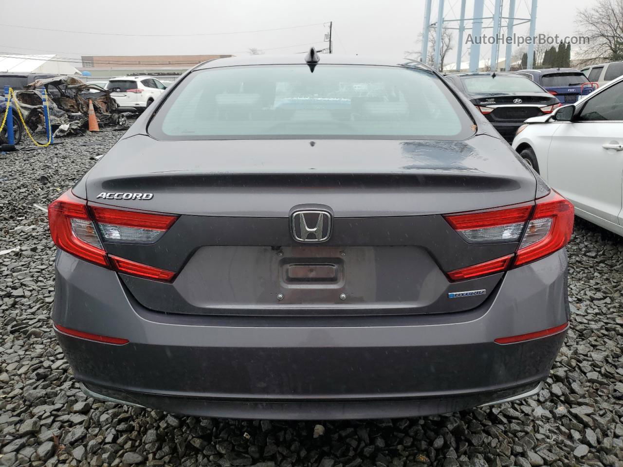 2018 Honda Accord Hybrid Exl Gray vin: 1HGCV3F50JA012665