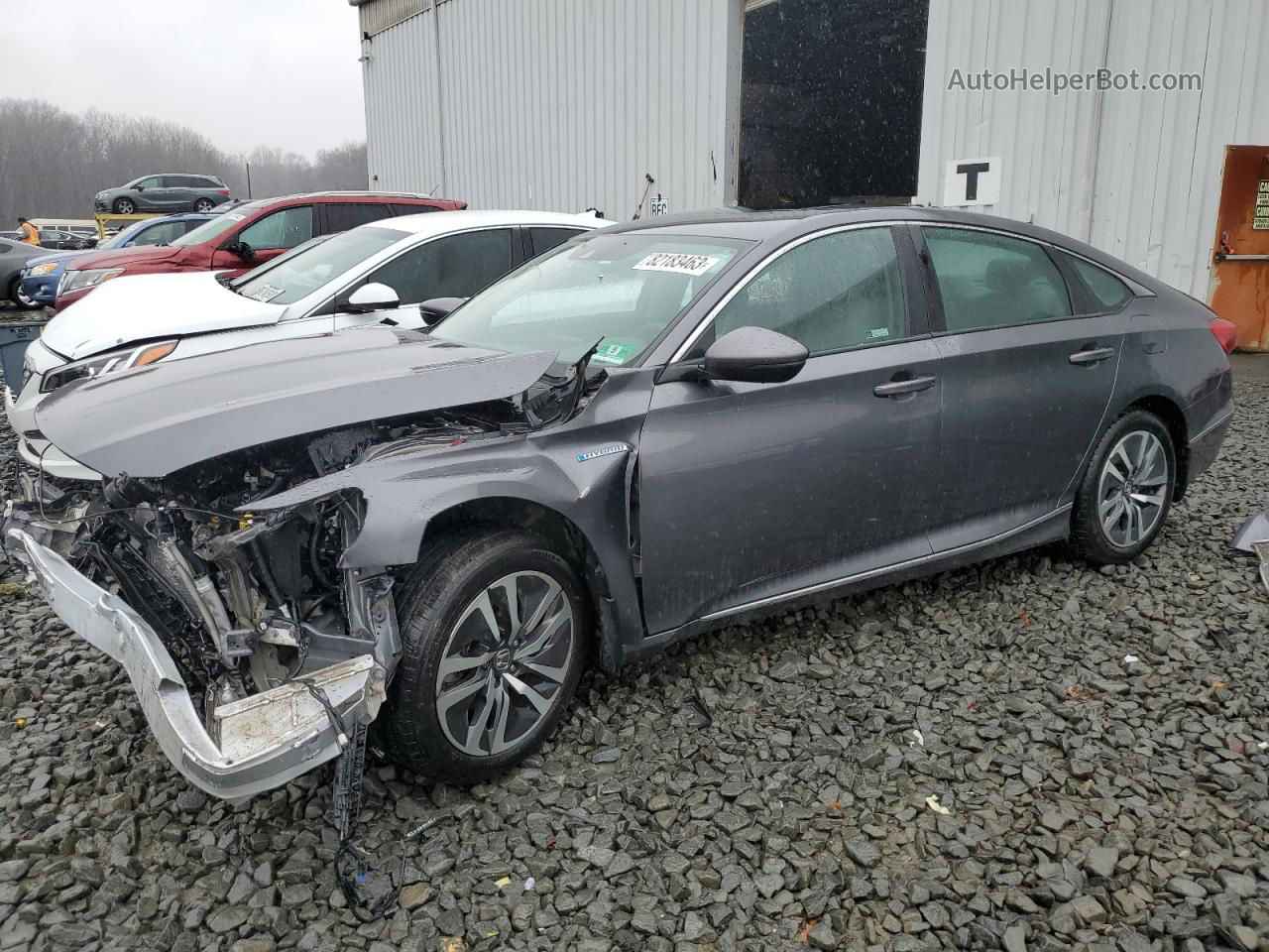 2018 Honda Accord Hybrid Exl Gray vin: 1HGCV3F50JA012665