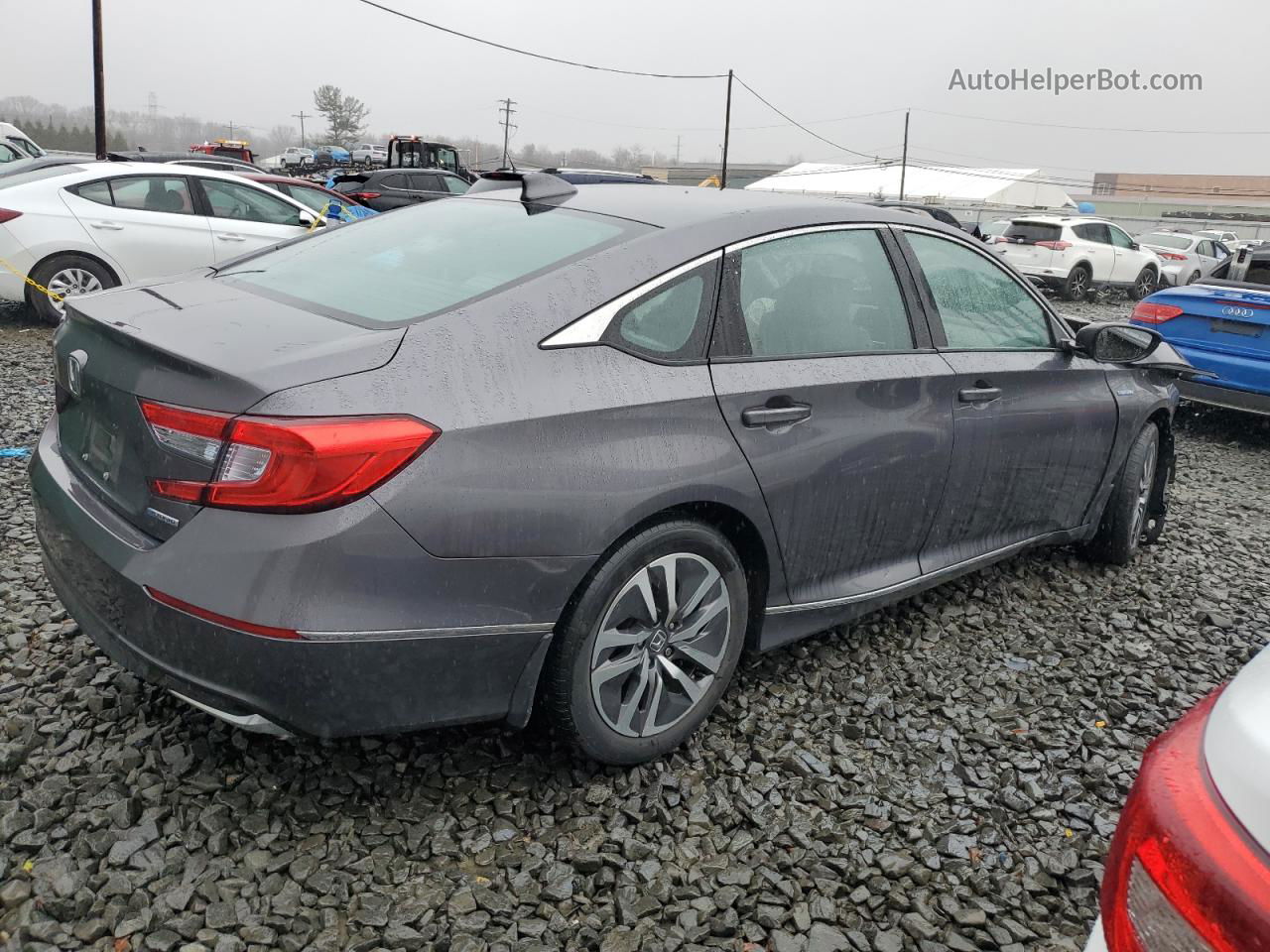 2018 Honda Accord Hybrid Exl Gray vin: 1HGCV3F50JA012665