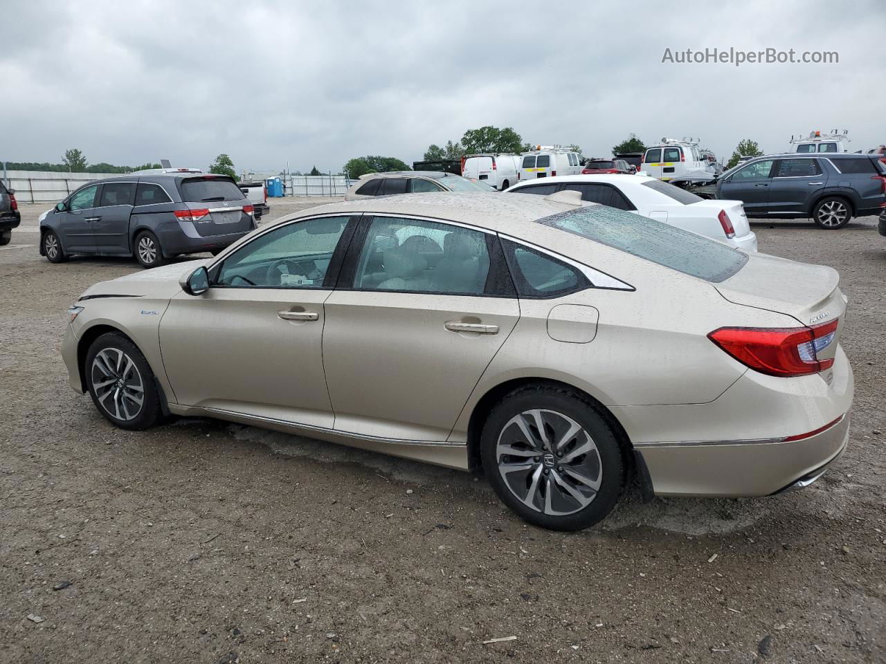 2018 Honda Accord Hybrid Exl Золотой vin: 1HGCV3F51JA008298