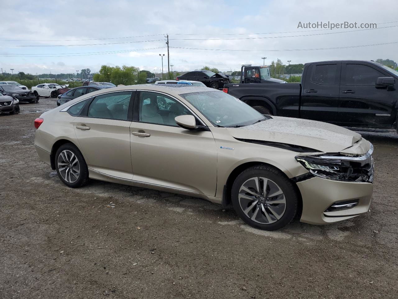 2018 Honda Accord Hybrid Exl Золотой vin: 1HGCV3F51JA008298