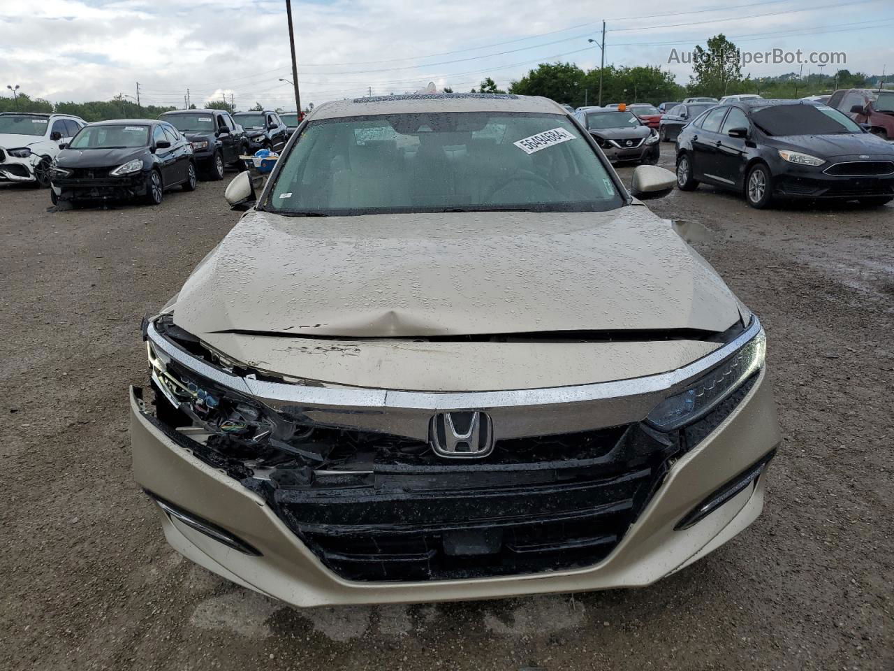 2018 Honda Accord Hybrid Exl Золотой vin: 1HGCV3F51JA008298