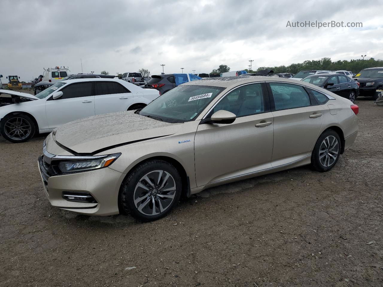 2018 Honda Accord Hybrid Exl Золотой vin: 1HGCV3F51JA008298