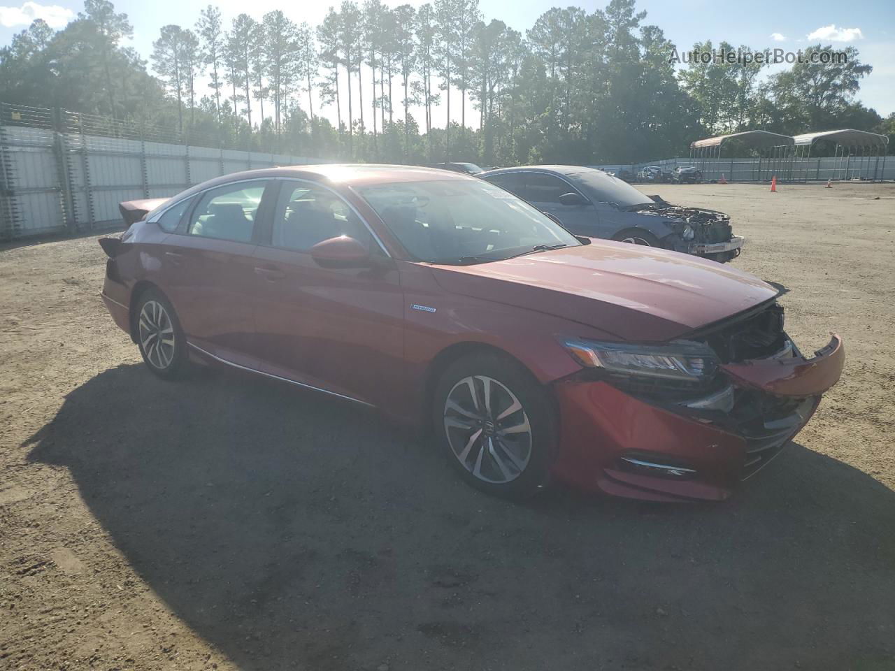 2018 Honda Accord Hybrid Exl Red vin: 1HGCV3F52JA011940