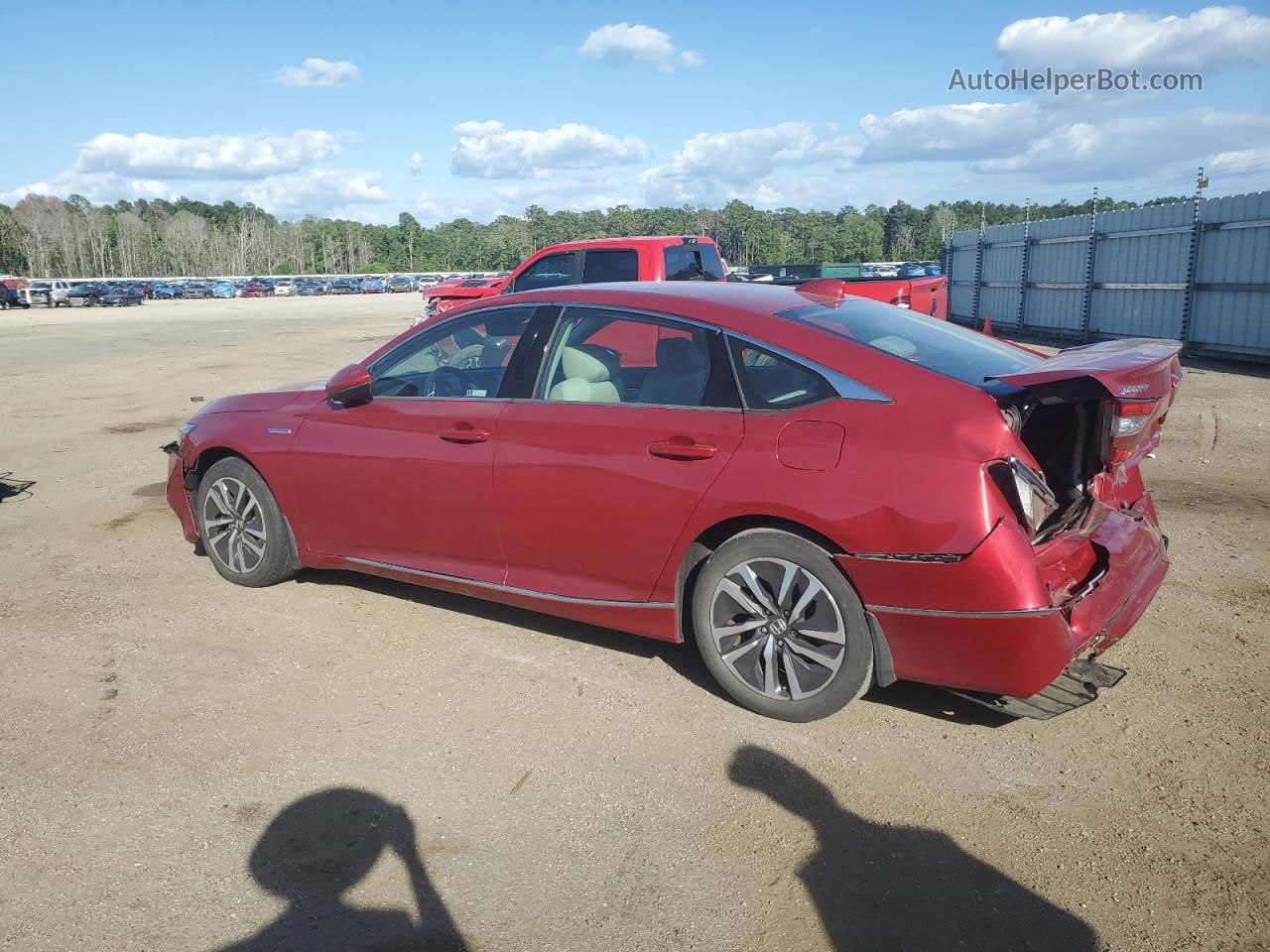 2018 Honda Accord Hybrid Exl Red vin: 1HGCV3F52JA011940