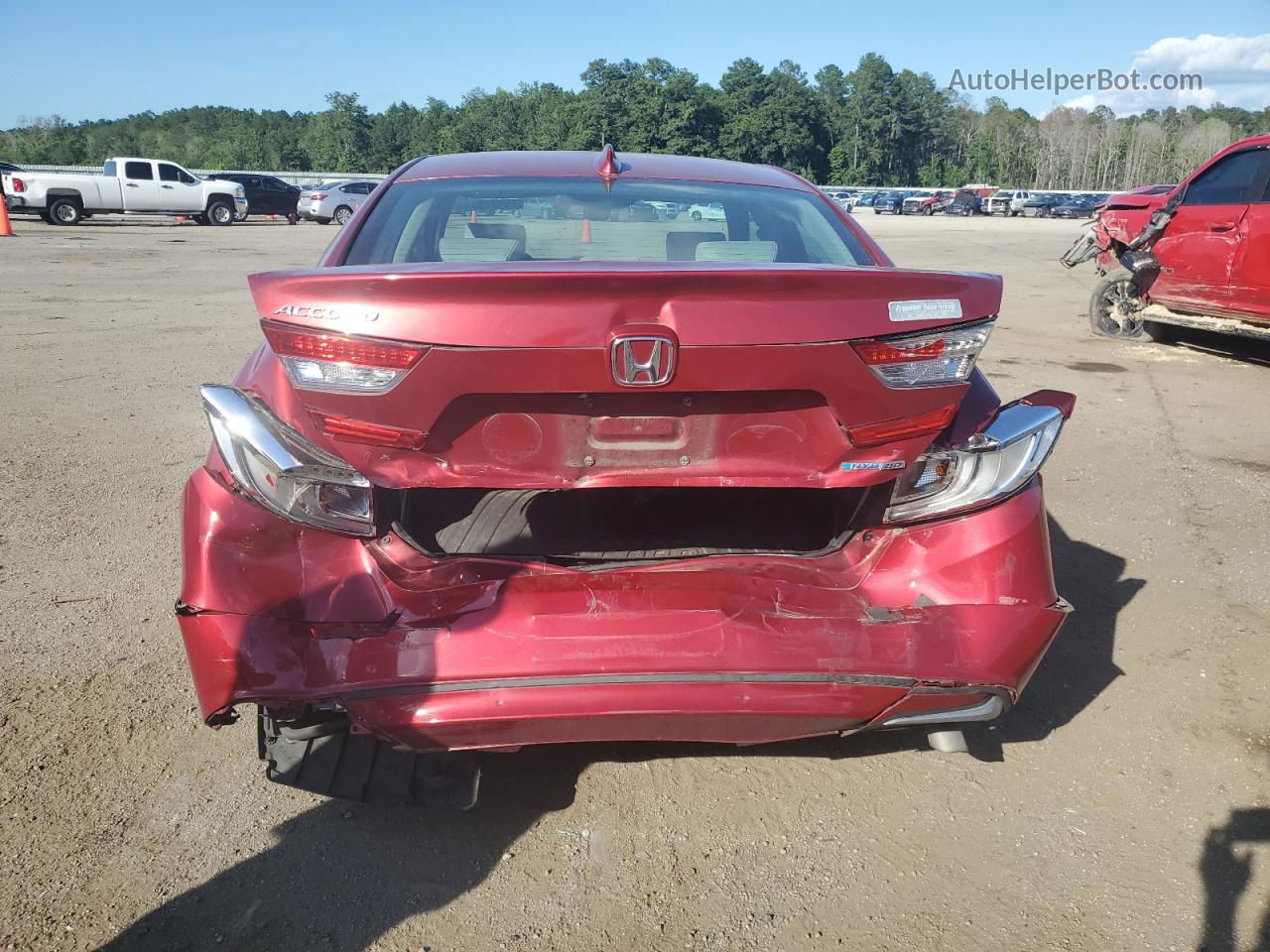 2018 Honda Accord Hybrid Exl Red vin: 1HGCV3F52JA011940