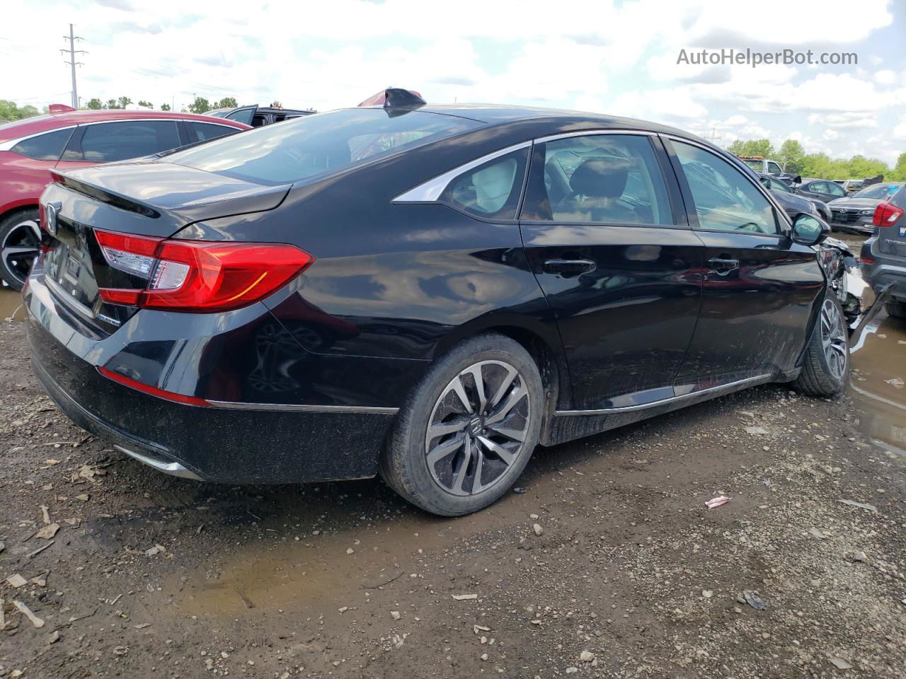 2019 Honda Accord Hybrid Exl Черный vin: 1HGCV3F53KA021104